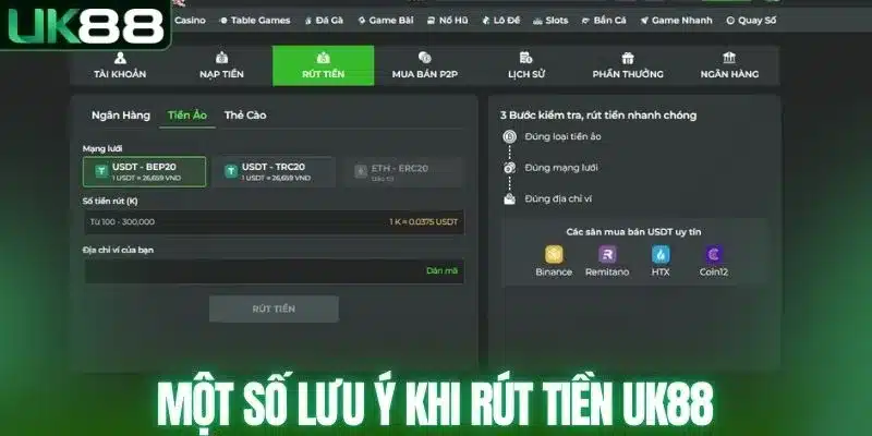 Quy Trình Rút Tiền UK88 Chi Tiết, Thành Công 100%