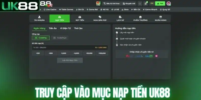 Nạp Tiền UK88 - Hướng Dẫn Nhanh Chóng, An Toàn Cho Người Mới